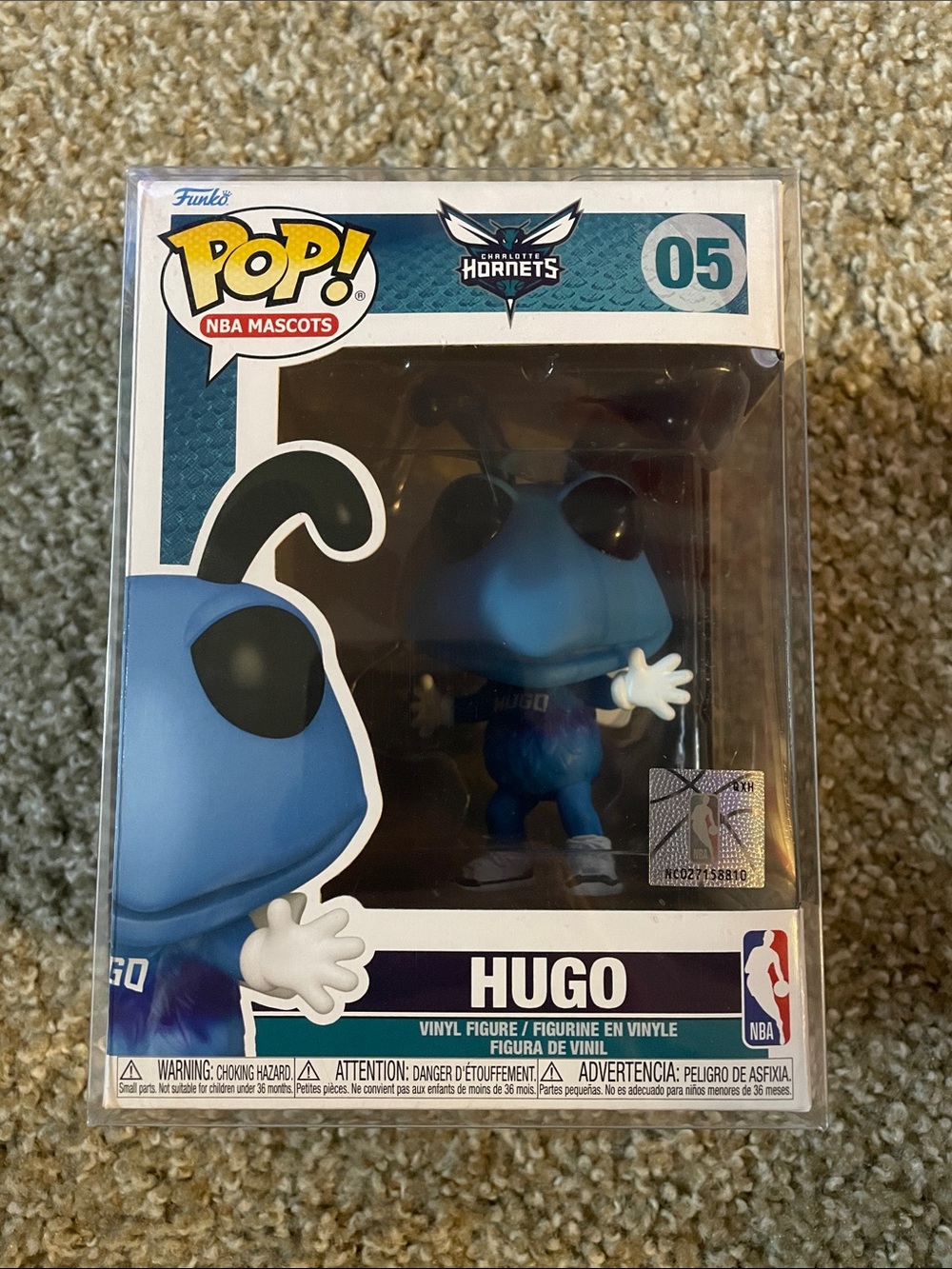 Funko Pop! Hugo Charlotte Hornets Mascot Vinyl Figure - Blue, Black, White